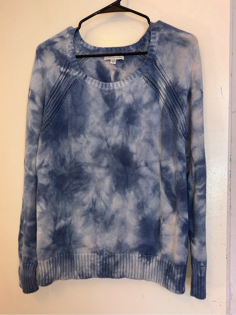 American eagle outfitters Blue Tie-Dye Knit Sweater